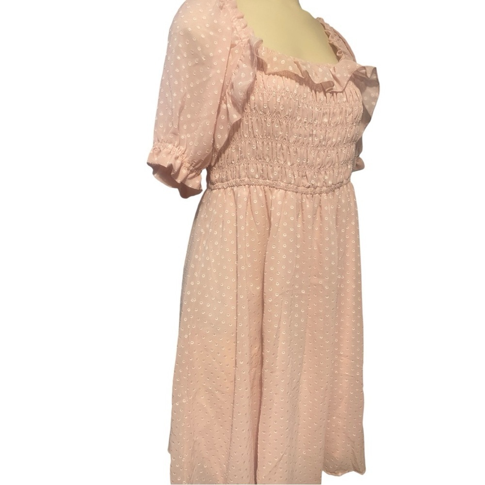 Orange Cream Ruffled Puff Sleeve Sundress - Picture 8 of 10